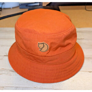 Fjallraven Kiruna Hat Bucket Orange Outdoor Hiking Sweden Adult Size Medium
